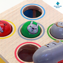 Load image into Gallery viewer, Whac-a-mole Knock the ball Five-Hole Animal Knocking Table