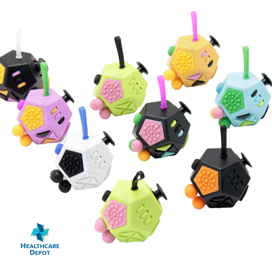 12-Sided Anti-Anxiety Fidget Cube - Main Image