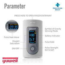Load image into Gallery viewer, Yuwell - Pulse Oximeter Grey - YX301