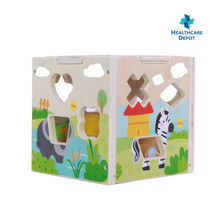 Load image into Gallery viewer, Animal Shape Sorter Wooden Box
