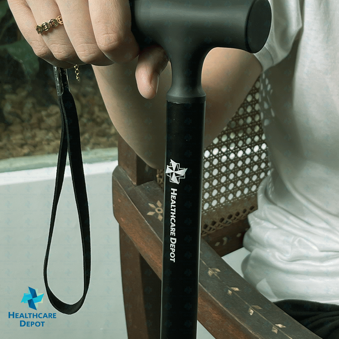 Adjustable Walking Stick Cane (with extra rubber tips)